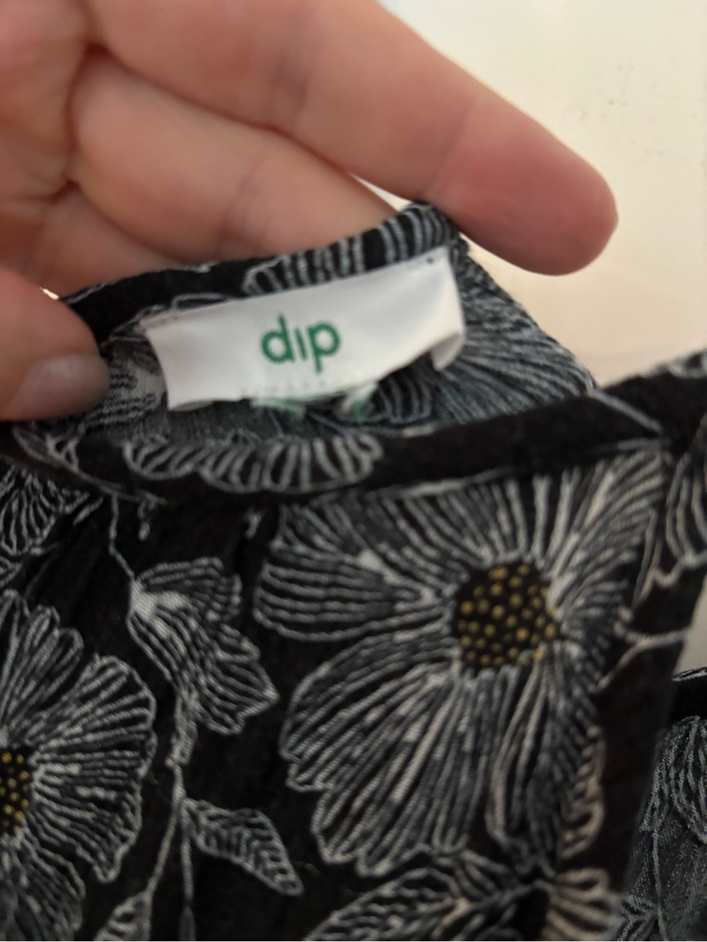 Black Floral Slip Dress with Adjustable Straps - Picture 3 of 3